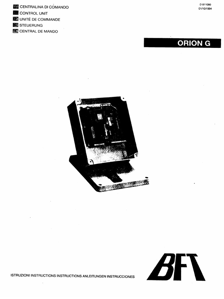BFT OrionG Notice PDF — free download