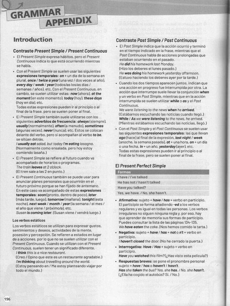 Choices 4 - Grammar Appendix | PDF