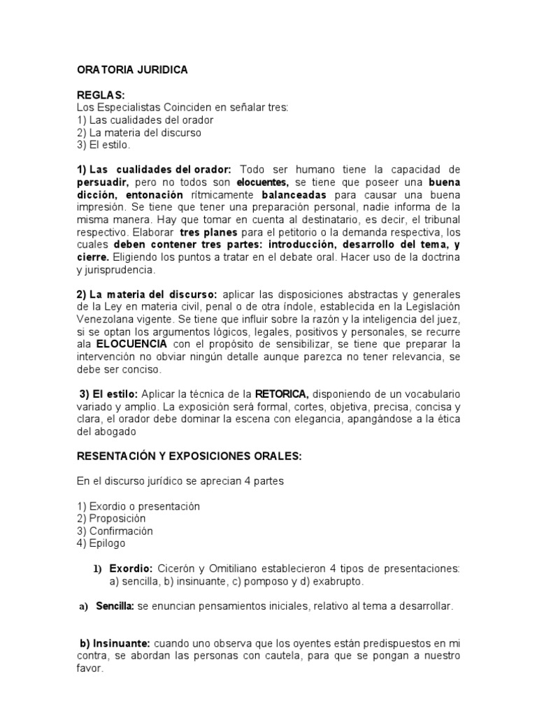 Claves de la Oratoria Jurídica Efectiva | PDF | Argumento | Juez