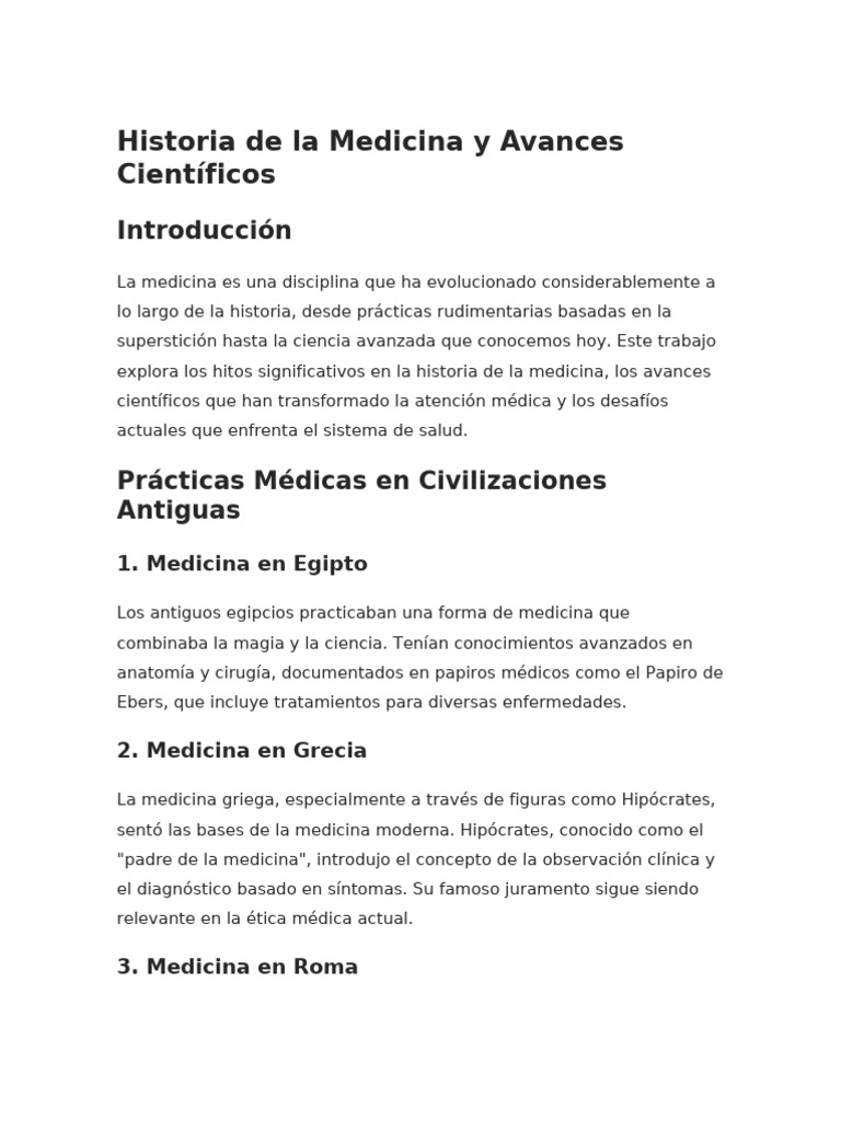 Avances y Retos en la Medicina Actual | PDF | Medicina | Cuidado de la ...