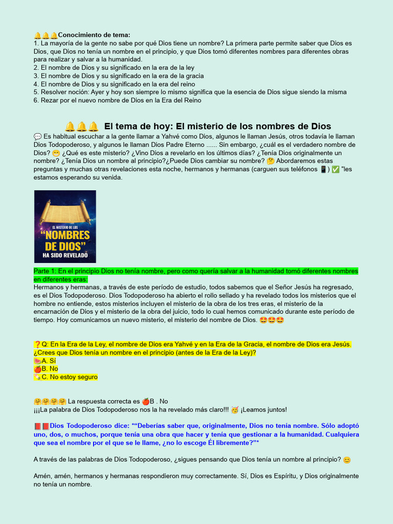 El misterio del nombre de Dios explicado | PDF | Dios | Jesús