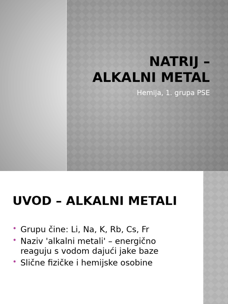 Natrij Prezentacija | PDF