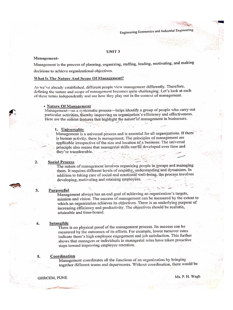 EEIM UNIT 3 NOTES (1) | PDF | Planning | Psychology