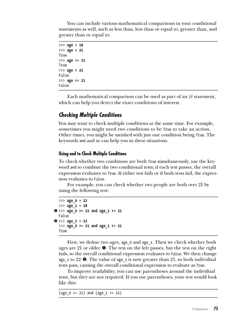 Understanding If Statements in Python | PDF