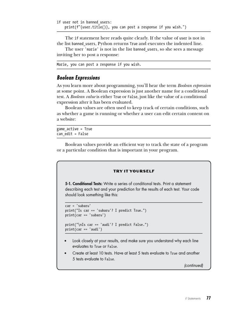 Understanding Python If Statements | PDF