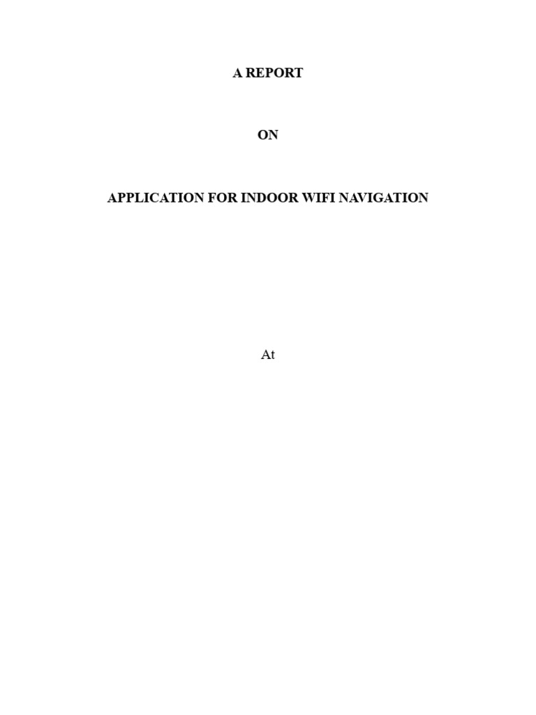 Indoor WiFi Navigation App Development | PDF | Wireless Access Point ...