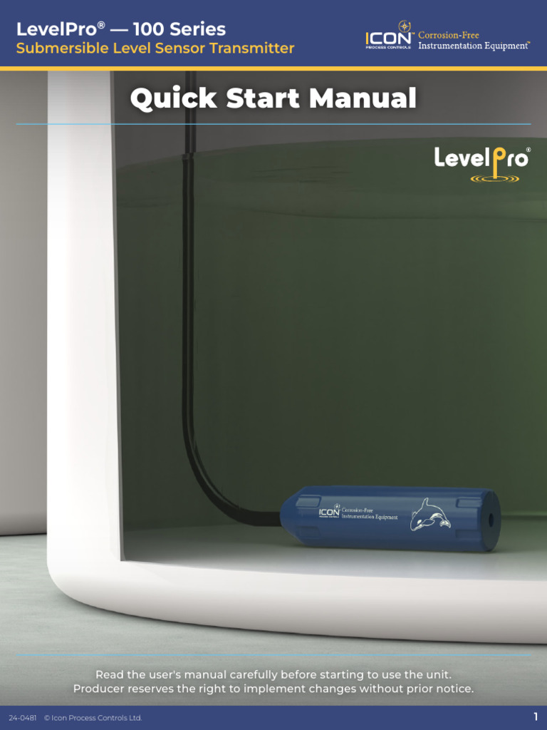 LevelPro® 100 Series Sensor Manual | PDF | Electricity | Equipment