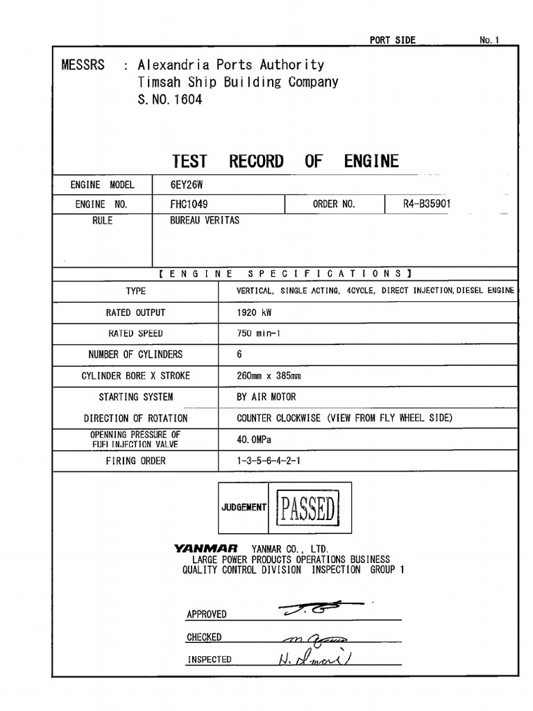 Test Record - Port | PDF