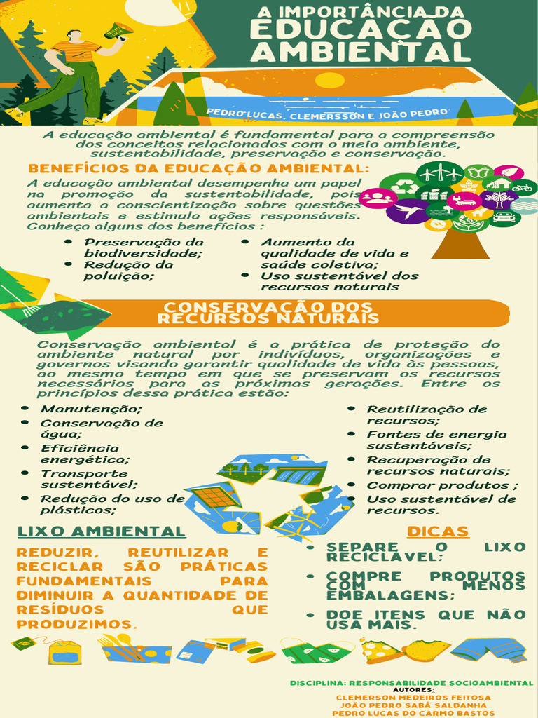 A Importancia Da Educação Ambiental | PDF | Sustentabilidade | Desperdício