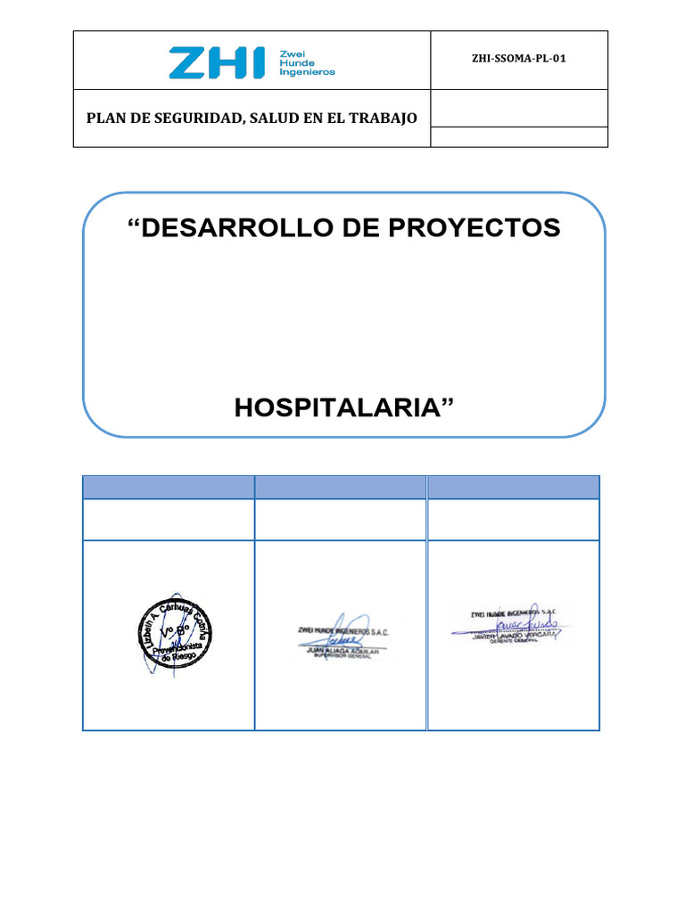 Plan de Seguridad y Salud Laboral 2019 | PDF | Seguridad y salud ...