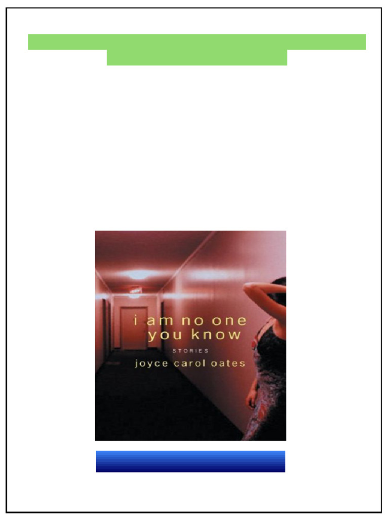 I Am No One You Know Stories 1st Edition Joyce Carol Oates digital ...