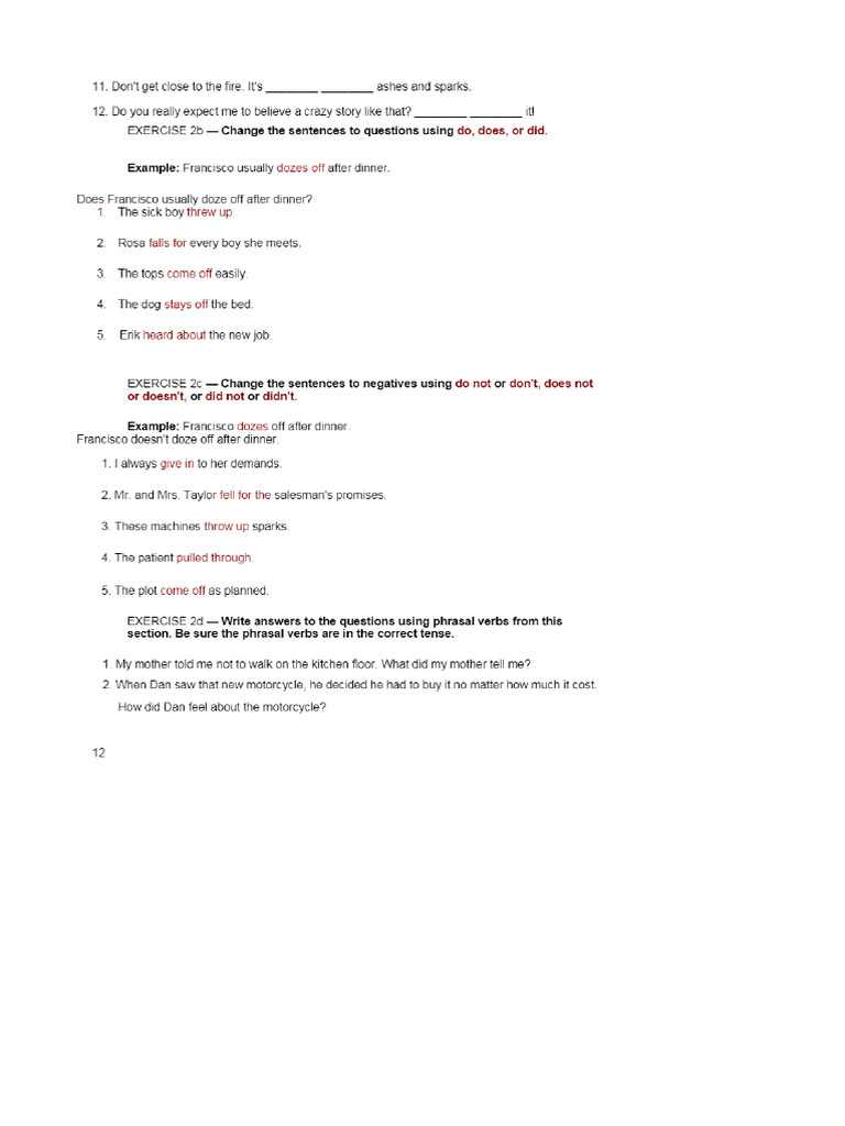 Phrasal Verbs 21 | PDF