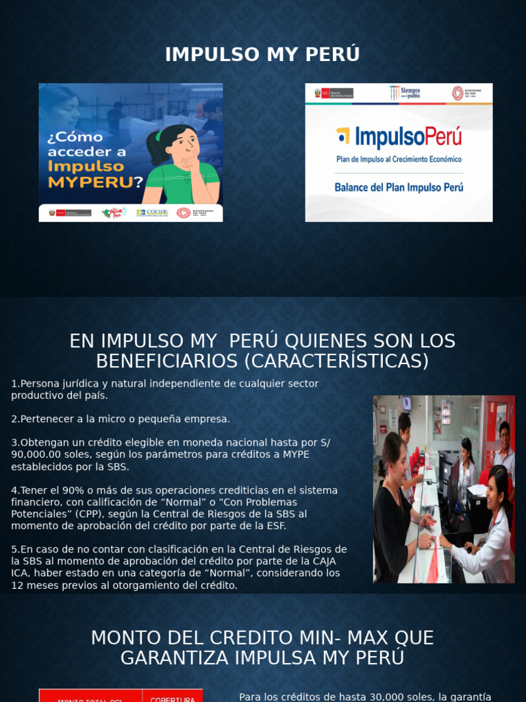 Beneficios del Programa Impulso My Perú | PDF
