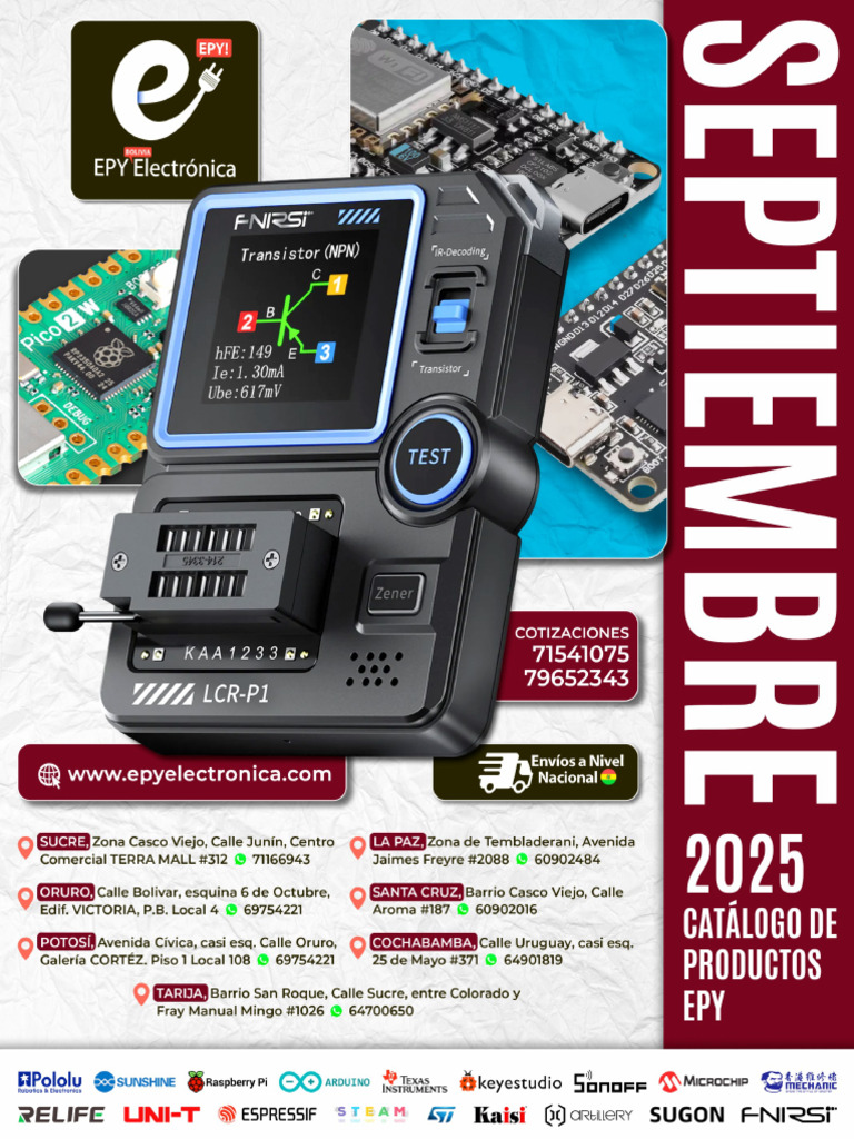 Catálogo EPY Electrónica 2025 | PDF | Arduino | Bluetooth