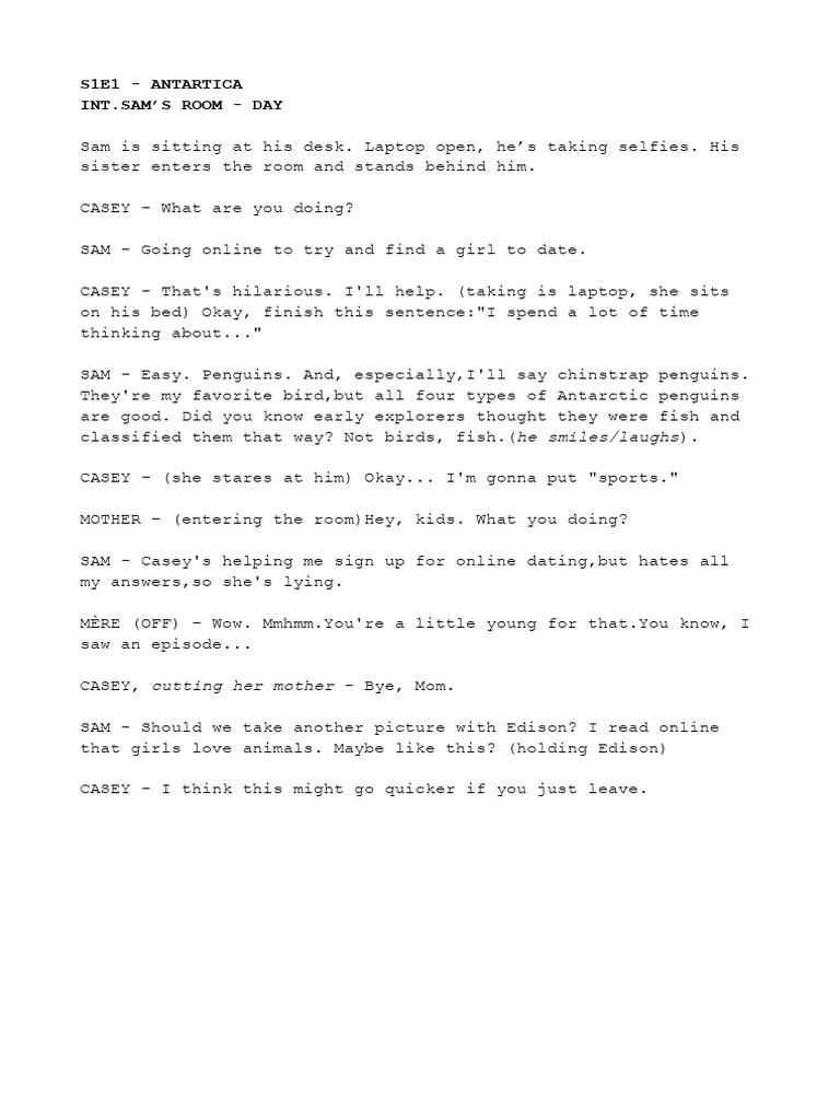 Sam's Online Dating and Penguins | PDF