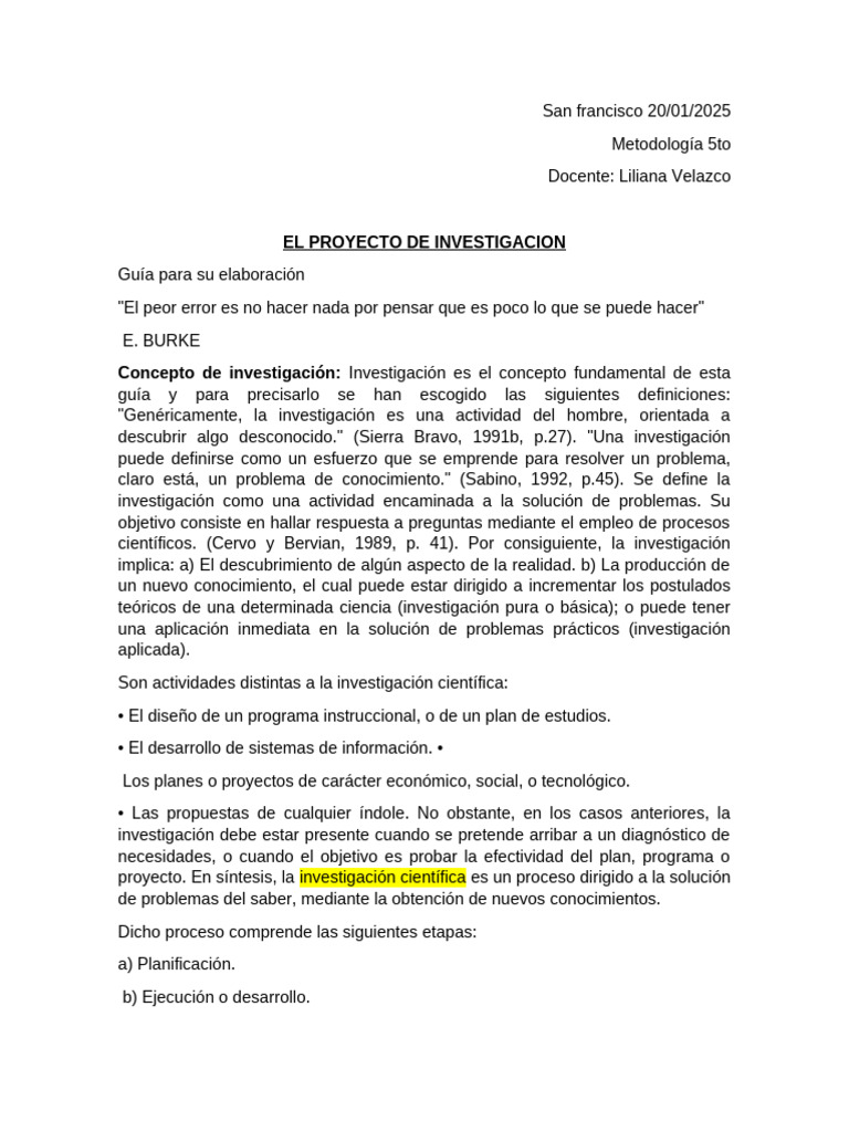 Guía para Elaborar Proyectos de Investigación | PDF | Muestreo ...