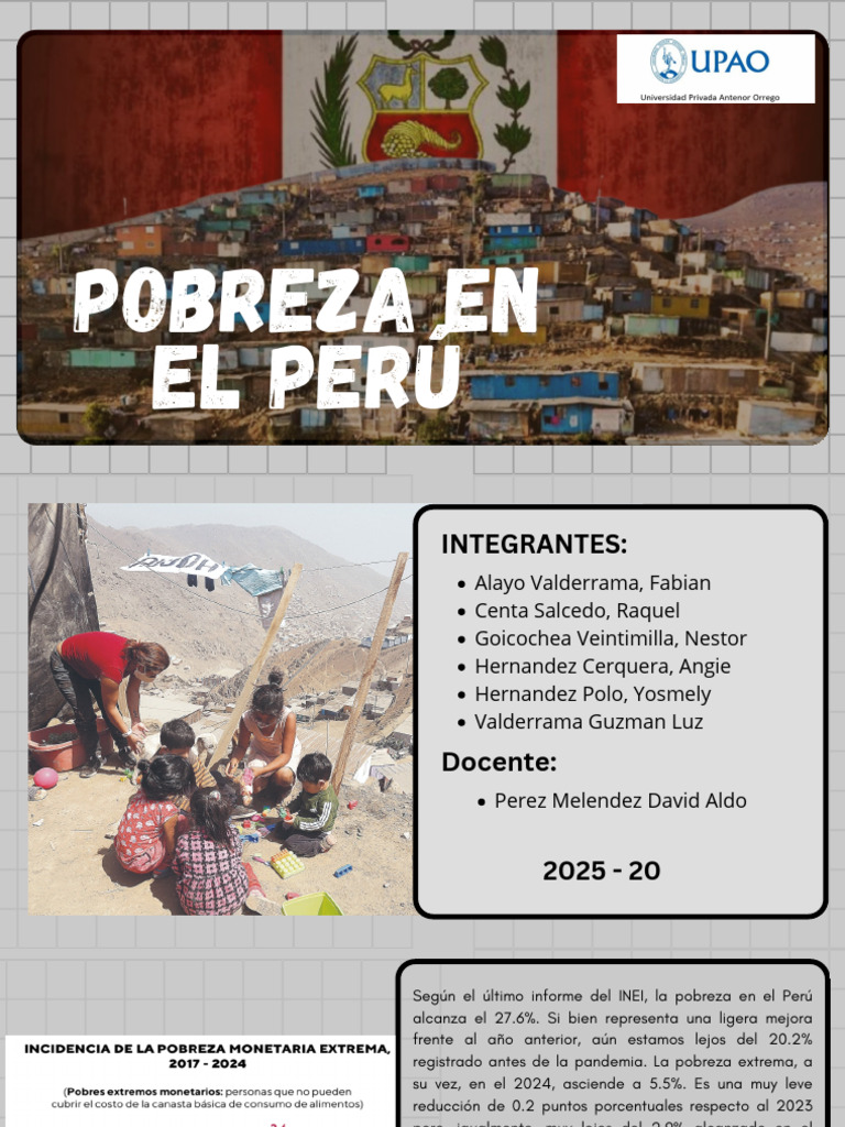Pobreza en Perú: Causas y Soluciones | PDF | Pobreza | Pobreza e indigencia