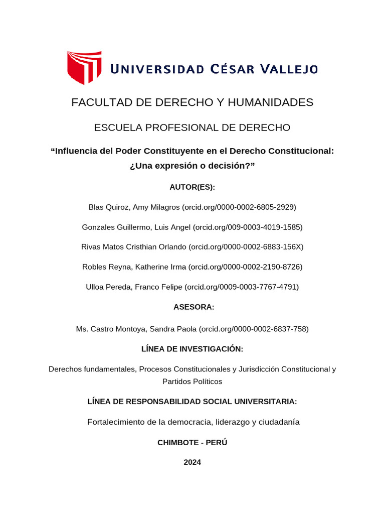 Poder Constituyente y Derecho Constitucional | PDF | Constitución ...