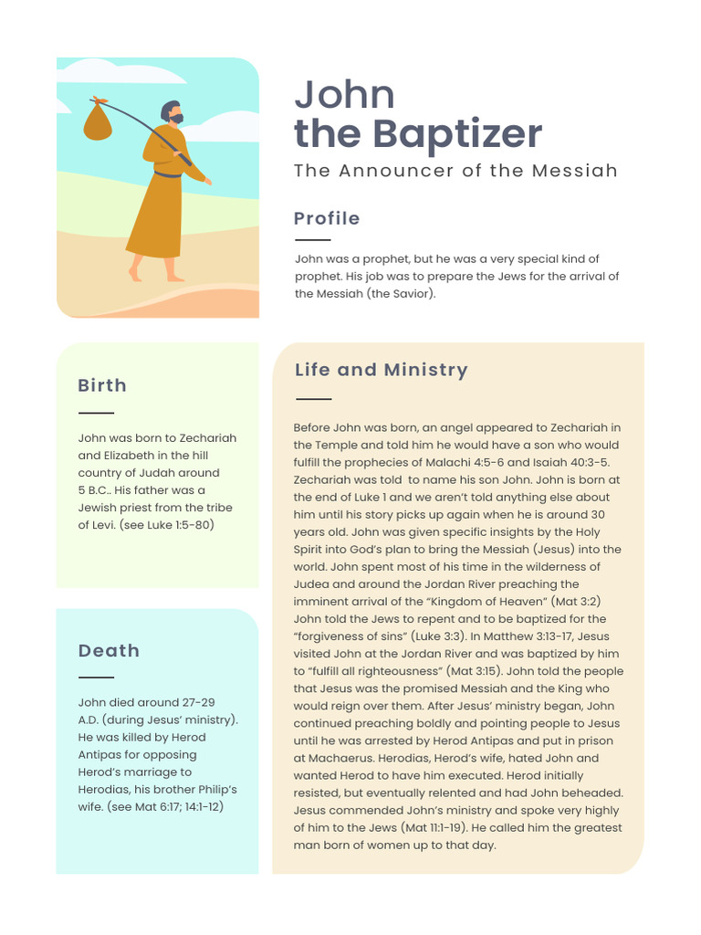 John the Baptist: Life and Ministry | PDF | John The Baptist | Jesus