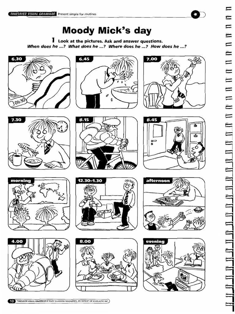 Visual Grammar Simple Present and Continuous | PDF
