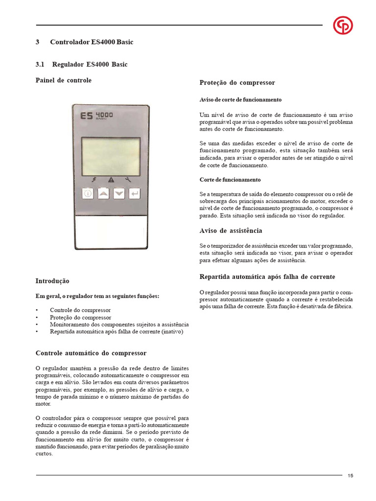 Regulação e Controle do ES4000 Basic | PDF