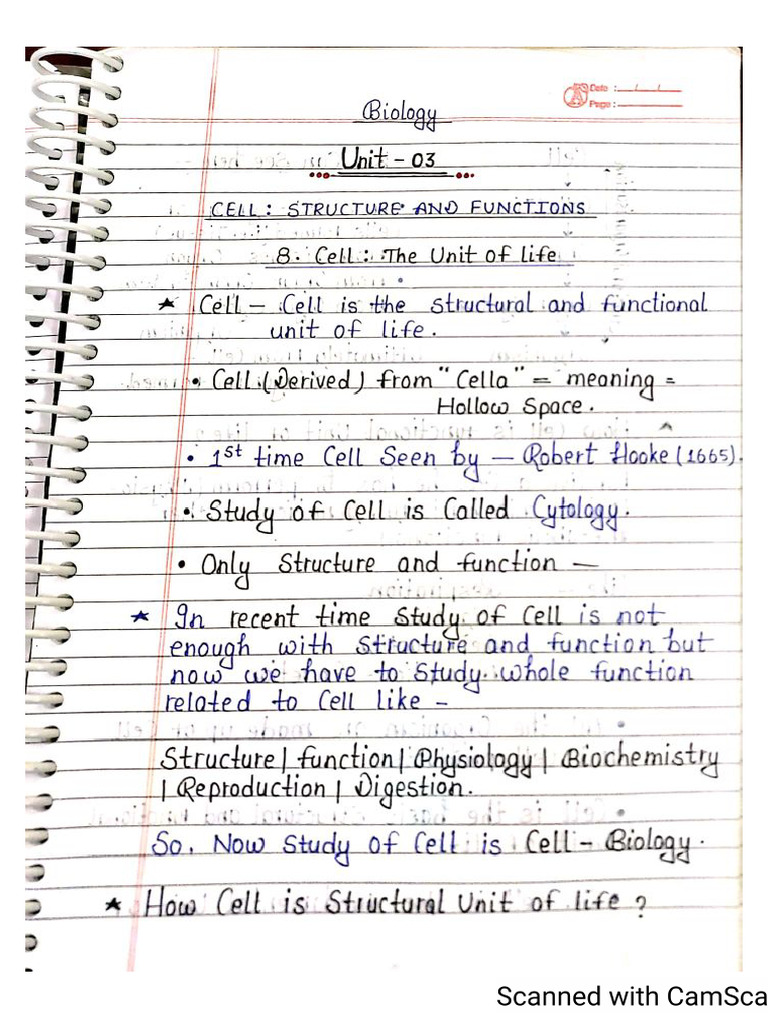 Cell Notes | PDF