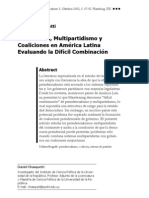 Democracia Multipartidismo y Coaliciones - Daniel Chasquetti