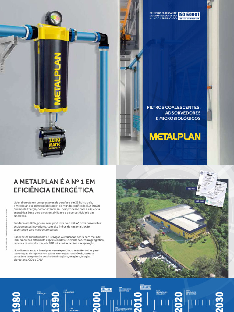 Filtros Coalescentes e Adsorvedores Hyperfilter | PDF | Gases