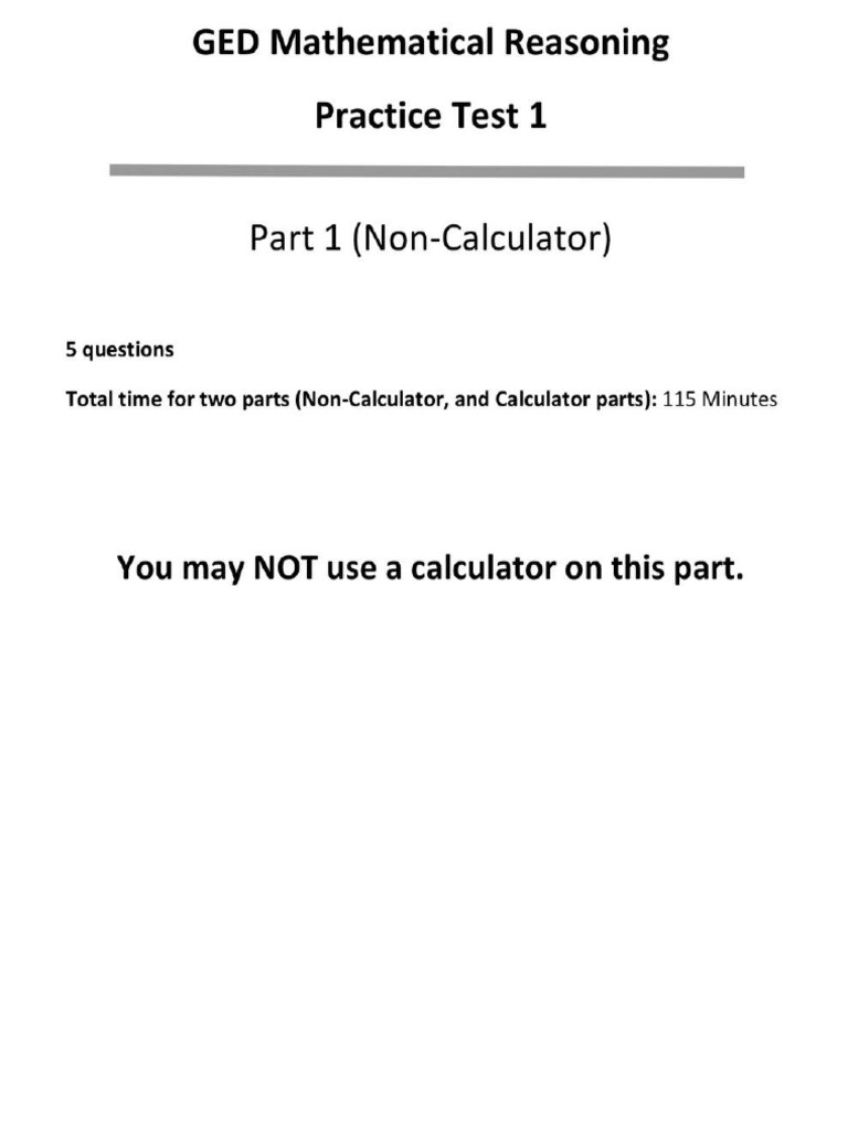 GED Math | PDF