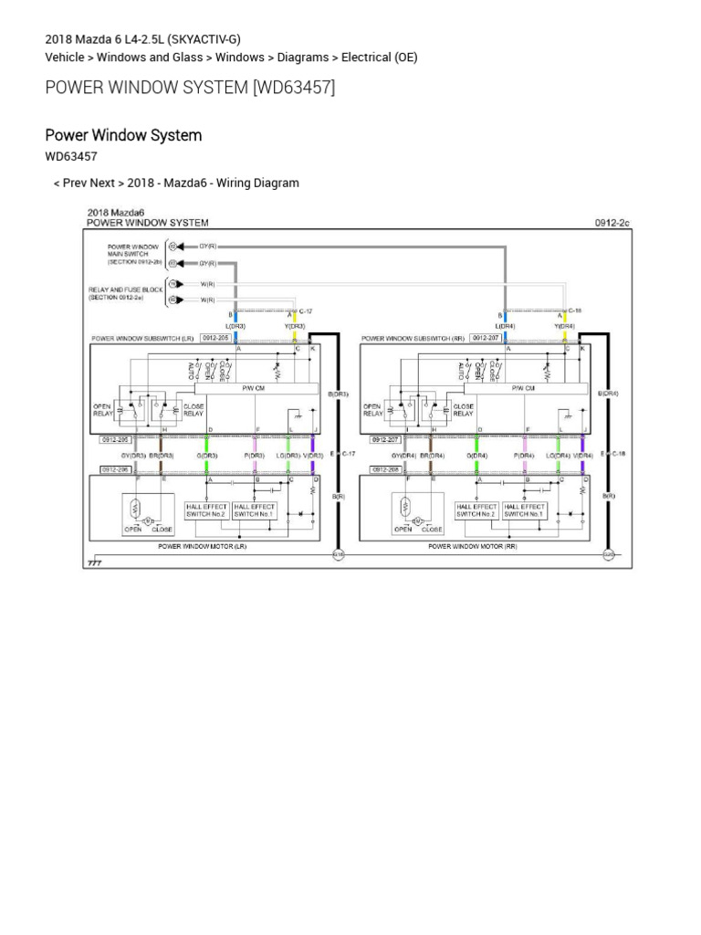 2018 Mazda 6 Power Window Diagram | PDF