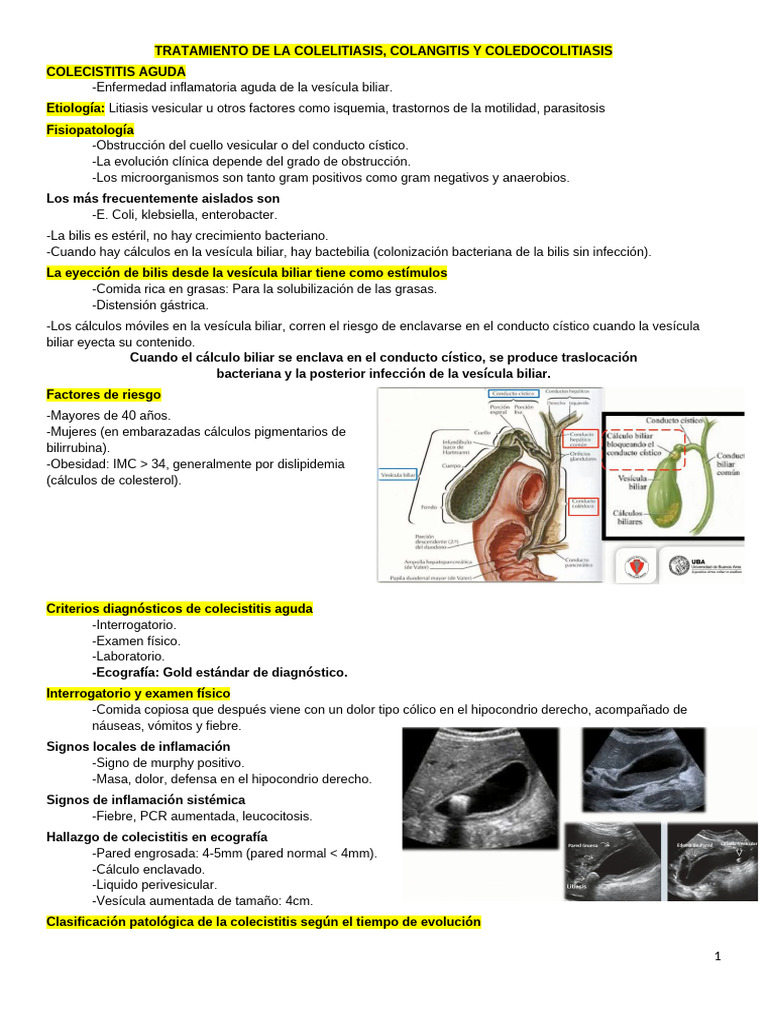 Tratamiento de Colecistitis y Coledocolitiasis | PDF | Vesícula biliar ...