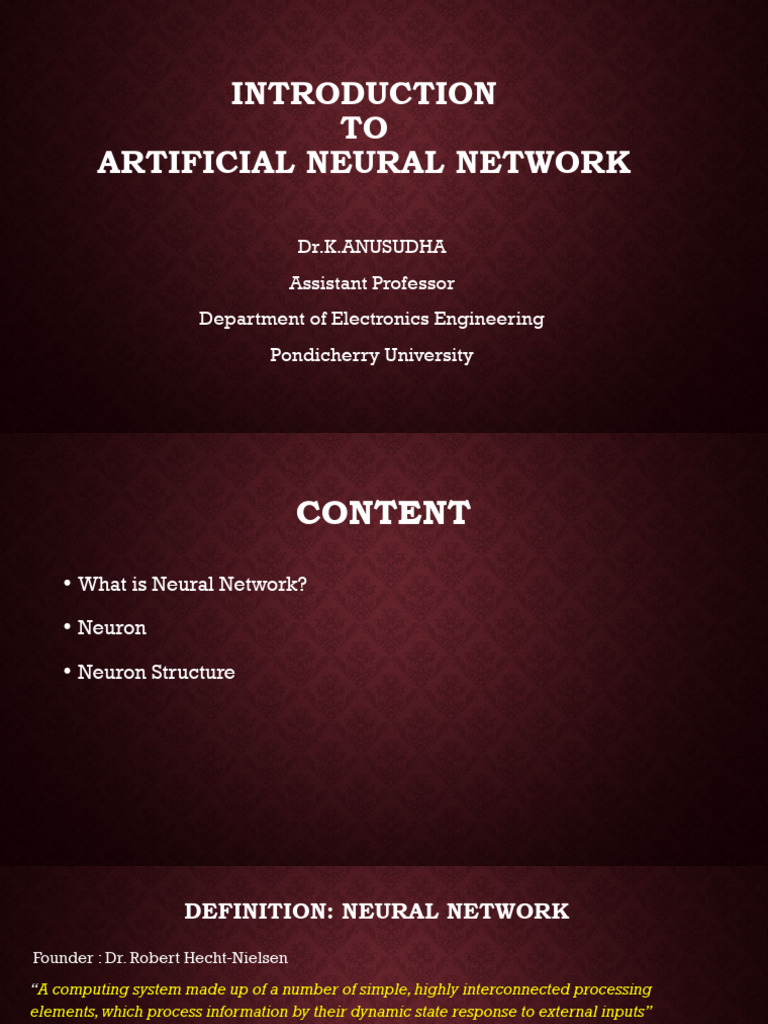 Introduction to Artificial Neural Networks | PDF