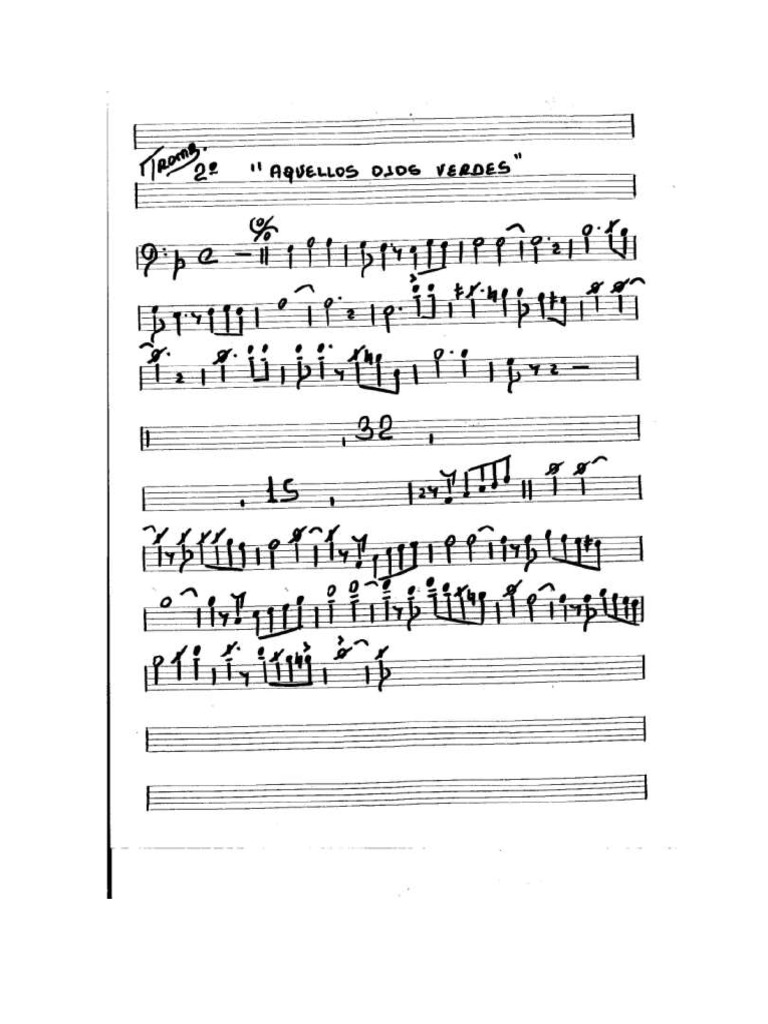 Aquellos Ojos Verdes - Banda MM | PDF