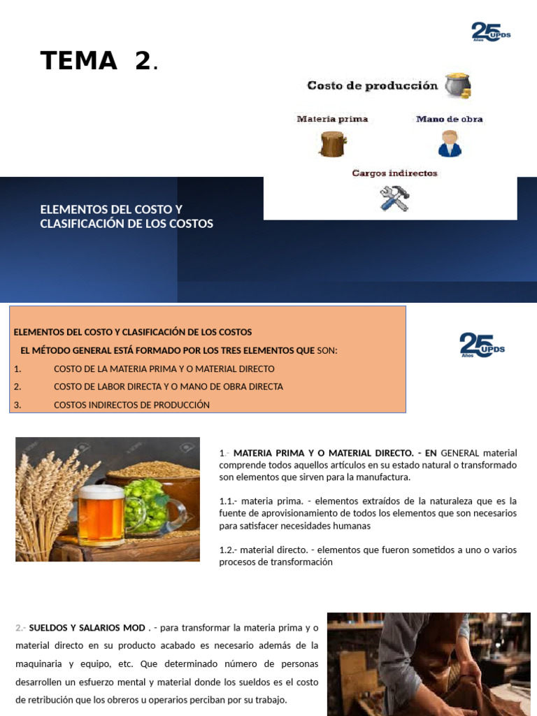 Clase 4 Elementos Del Costo y Su Clasificacion | PDF | Costo | Salario