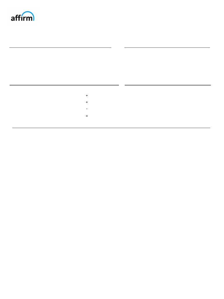 Affirm Money Account Statement Summary | PDF | Banks | Financial Services