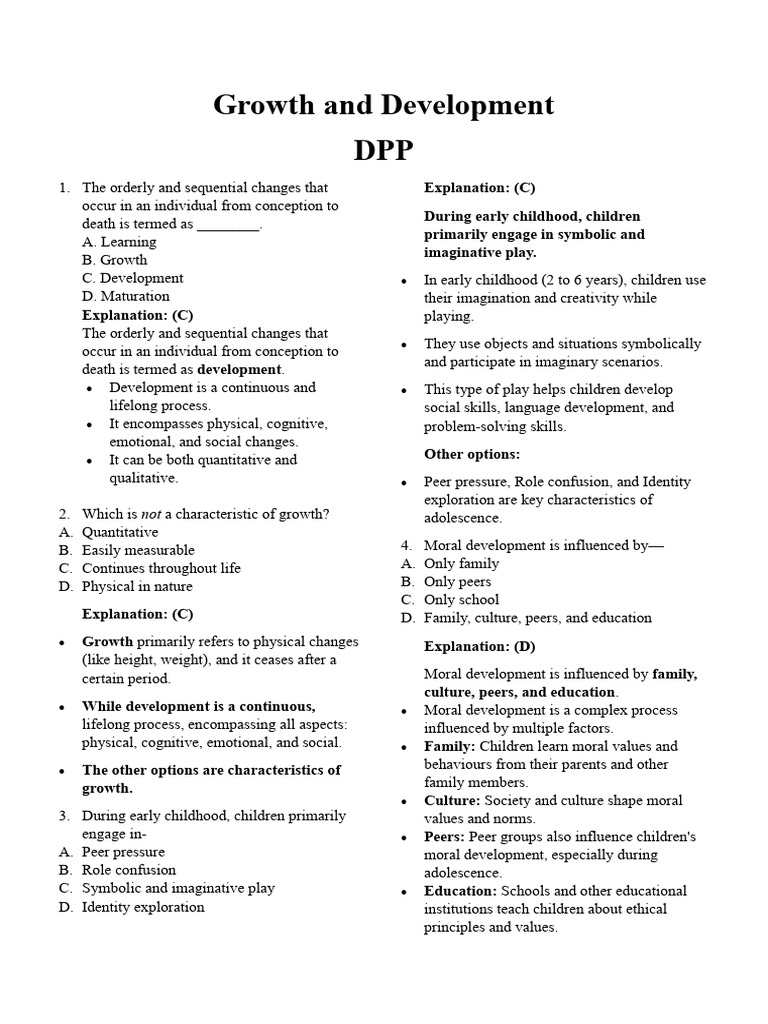 Understanding Growth and Development | PDF | Adolescence | Child ...