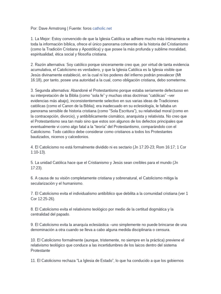 150 Razones Por Las Que Soy Catolico | PDF | protestantismo | Evangélico