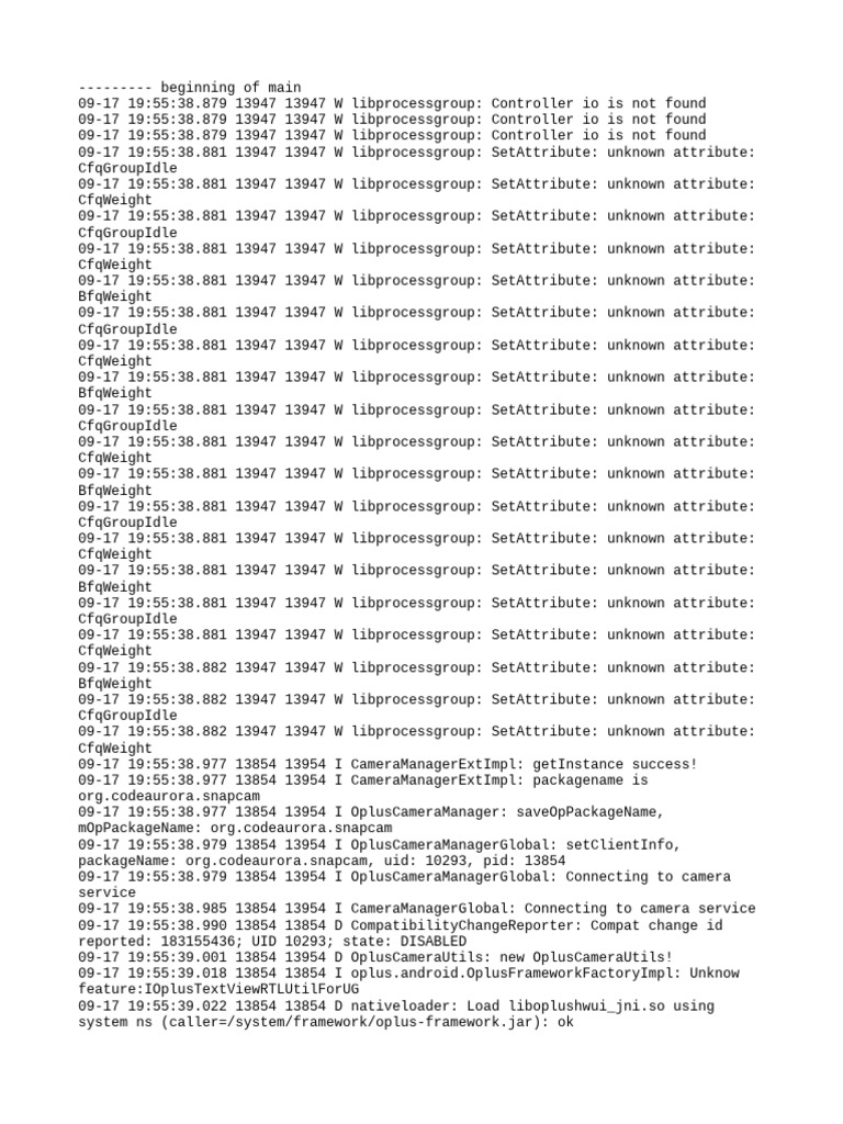 Camera Manager Log Errors and Warnings | PDF | Computing Platforms ...