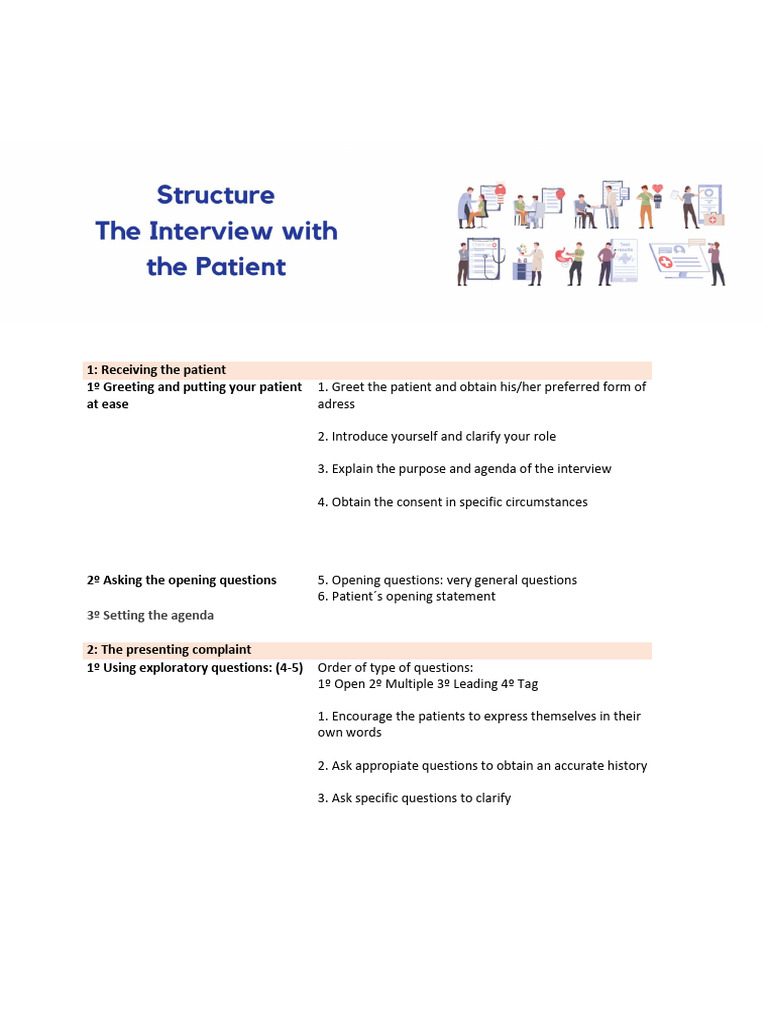 Patient Interview Techniques Guide | PDF | Patient | Health Sciences