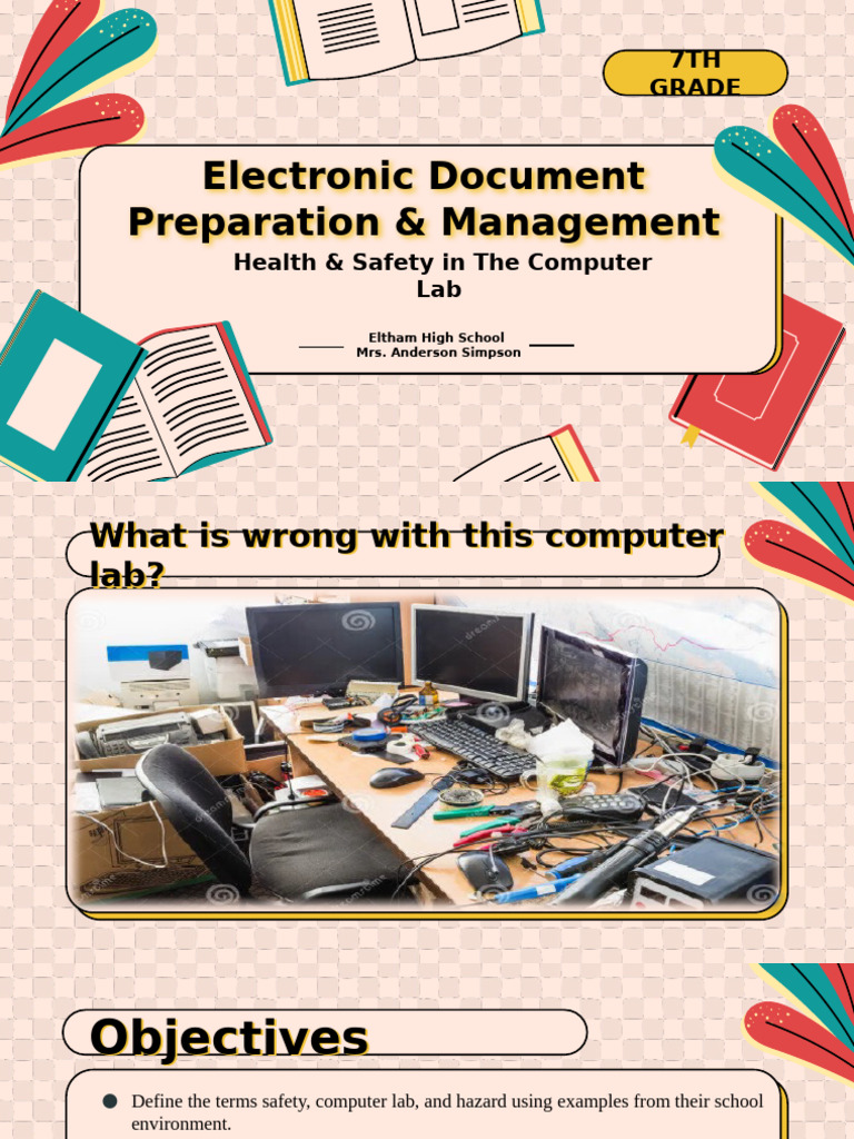 Computer Lab Safety for 7th Graders | PDF | Occupational Safety And Health