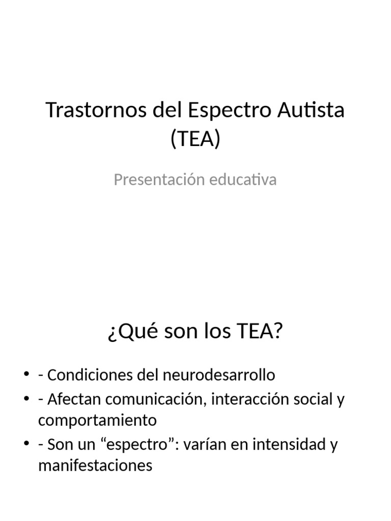 Guía sobre Trastornos del Espectro Autista | PDF