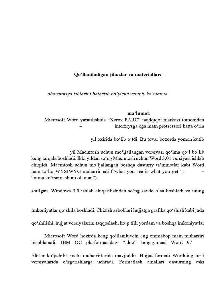 2-Laboratoriya Ishlanmasi | PDF