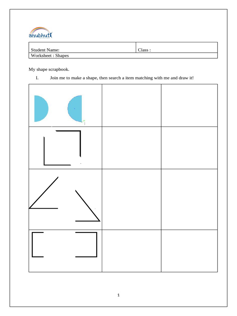 Maths Worksheet - Shapes | PDF