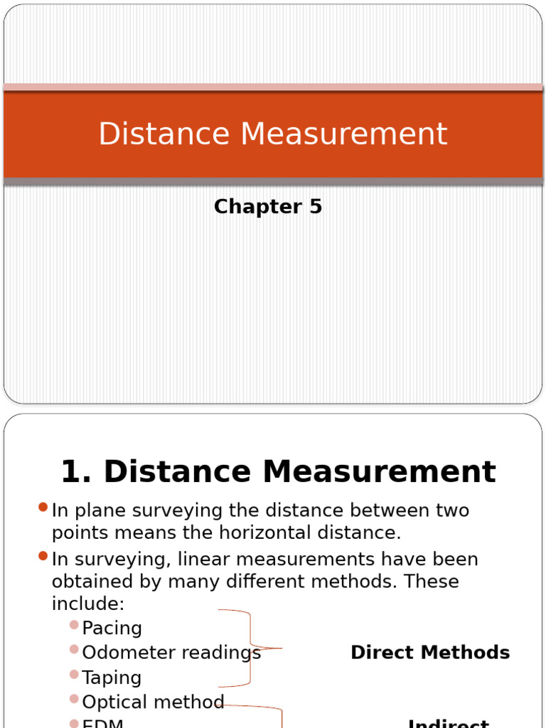 Chapter 5 Distance Measurement | PDF | Surveying