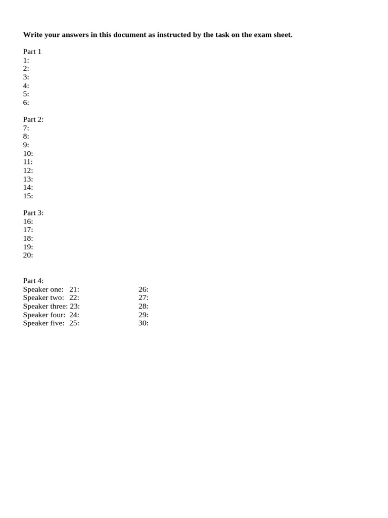 Exam Answer Submission Template | PDF