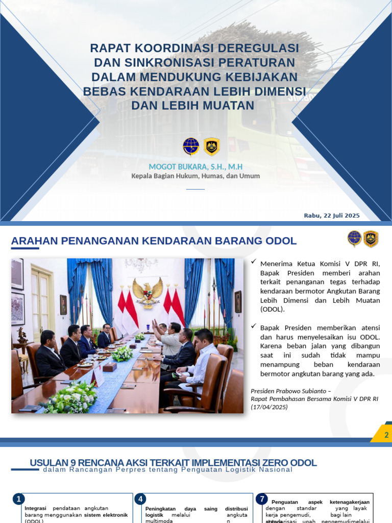 Bahan Paparan Kabag - Deregulasi Odol - 21 Juli 2025 | PDF