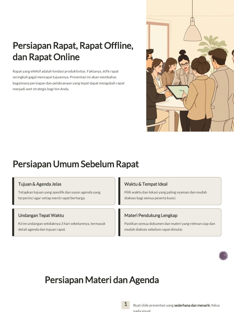 Tips Rapat Efektif: Offline & Online | PDF
