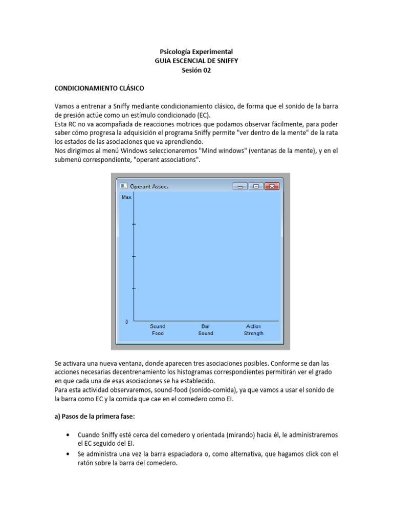 Experimental Guia Sniffy 2 | PDF | Condicionamiento clásico | Ciencias ...