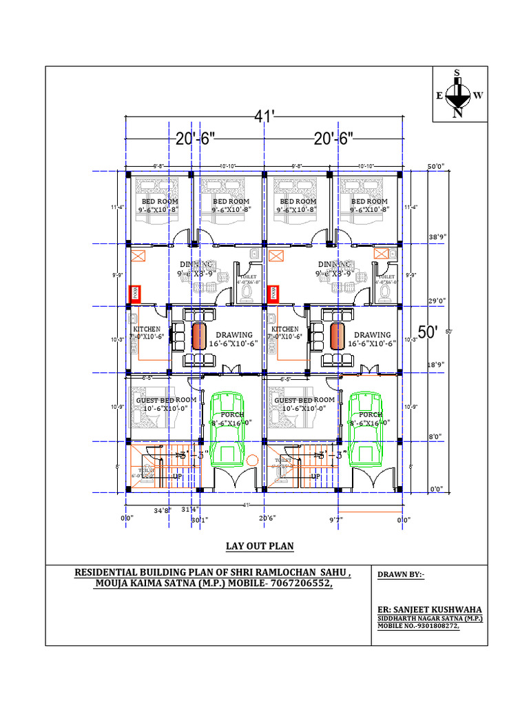Residential Building Plan Layout | PDF