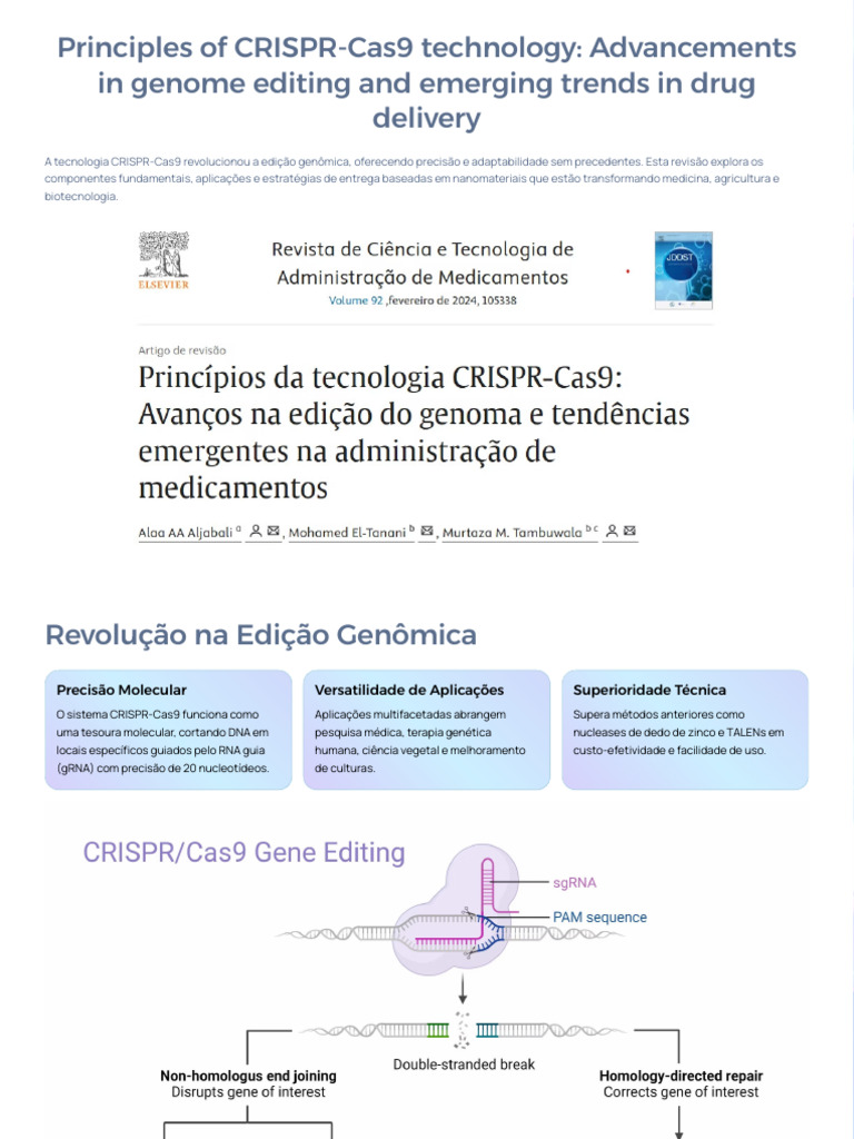 Principles of CRISPR Cas9 Technology Advancements in Genome Editing and ...